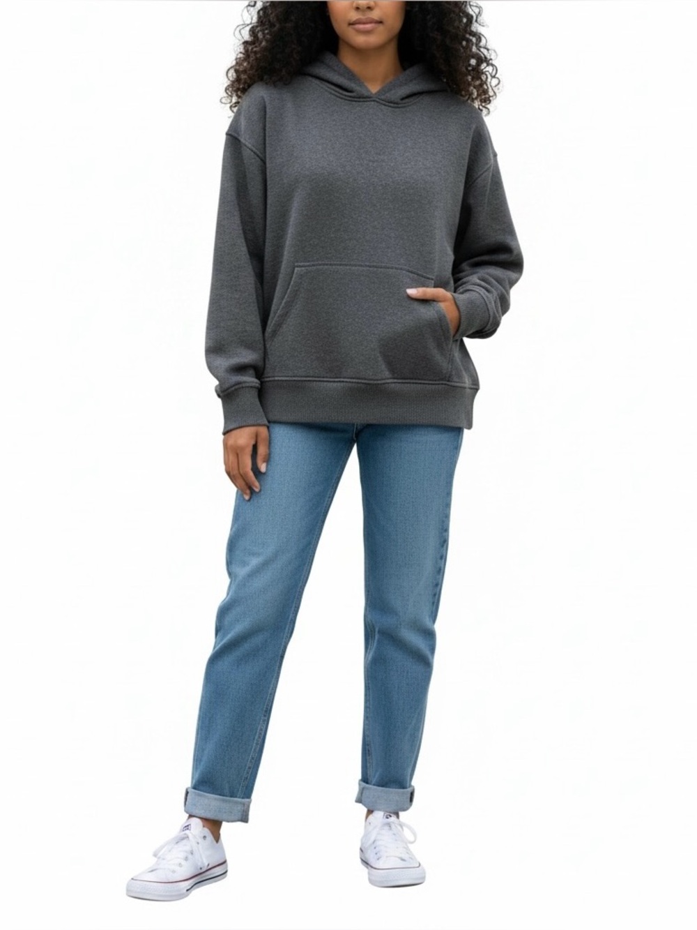 Zenana Pigment-Dyed, Soft Fleece Kangaroo Pocket Hoodie, Size S, M, L